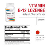 Vitamina B-12 2000 mcg Sabor natural de cereza sin azúcar |