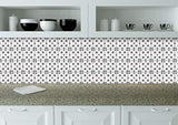 24 calcomanías  en vinilo para azulejos blanco/negro