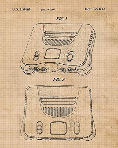 Impresiones de carteles vintage de patentes de Nintendo