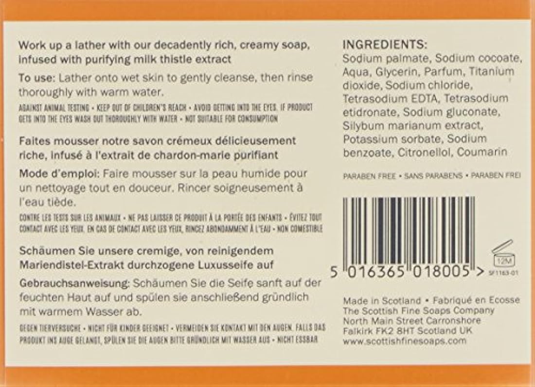 Scottish Fine Soaps de Cardo y negro pimienta Barra  cuerpo