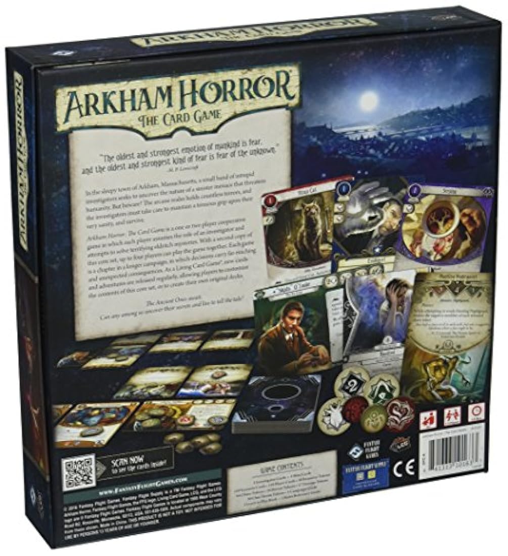El juego de cartas de Arkham Horror.