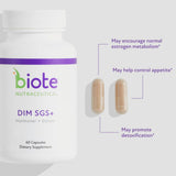 Suplemento Hormonal Detox DIM SGS+ Biote Nutraceuticals (60 caps)