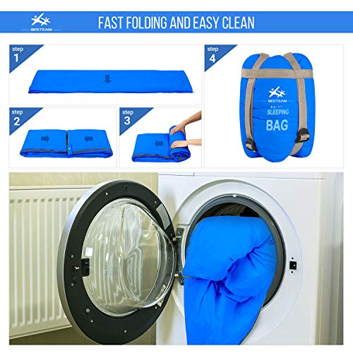 BESTEAM Saco de dormir ultraligero para clima cálido, 75 pulgadas de largo x 30 pulgadas de ancho, camping al aire libre, mochila y senderismo, apto para niños, adolescentes y adultos, primavera, verano y otoño, impermeable y compacto