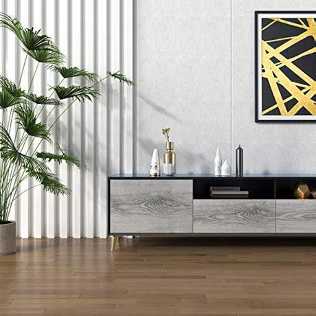 Papel autoadhesivo decorativo vintage madera gris (36x160)