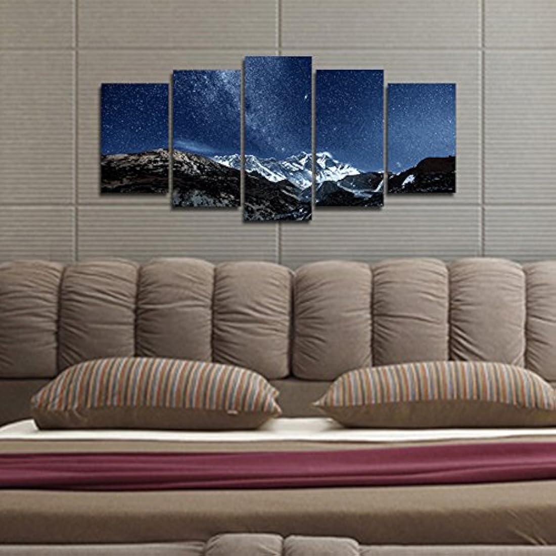 5 Paneles Paisaje Arte Moderno Giclee lona IMPRESIÓN s