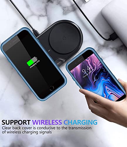 Diverbox Funda para iPhone 8 Plus, iPhone 7 Plus [a prueba de golpes] [a prueba de gotas] [a prueba de polvo], funda de protección resistente para Apple iPhone 8 Plus y 7 Plus (azul)
