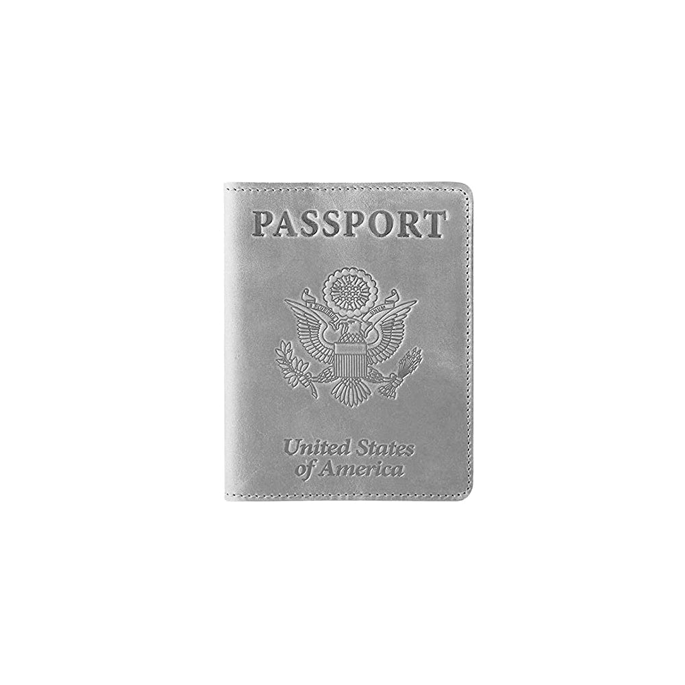 Porta Documentos y Tarjetas de piel sintética gris