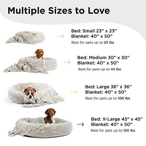 Cama original para perros con forma de dona piel sintética