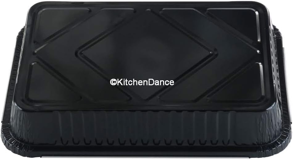 KitchenDance - Sartén oblonga desechable de aluminio de colores, moldes