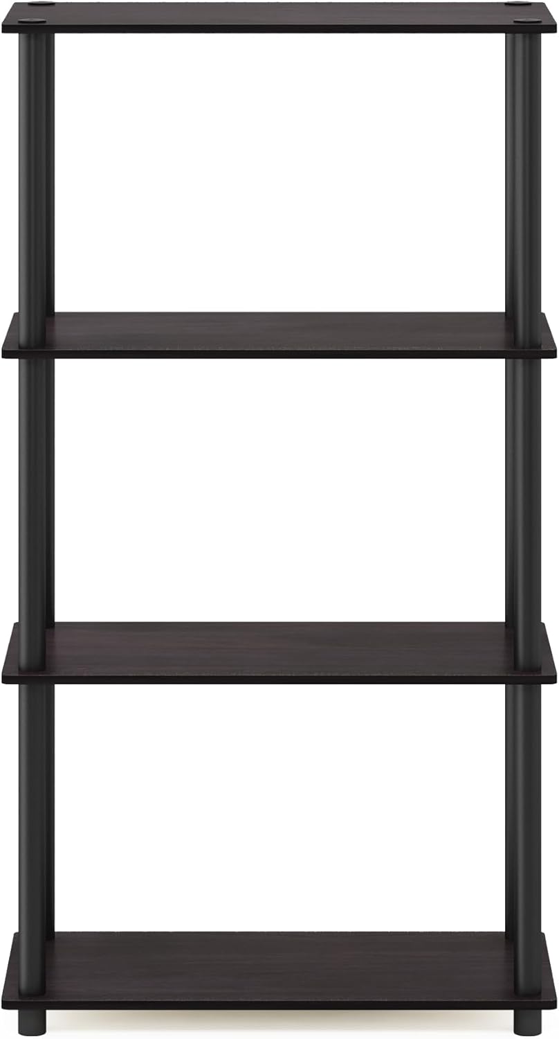 Estante Multipropósito 4 Niveles Furinno, Tubos Redondos, Modelo