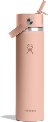 Botella de agua HYDRO FLASK, acero inoxidable, tapa con popote.