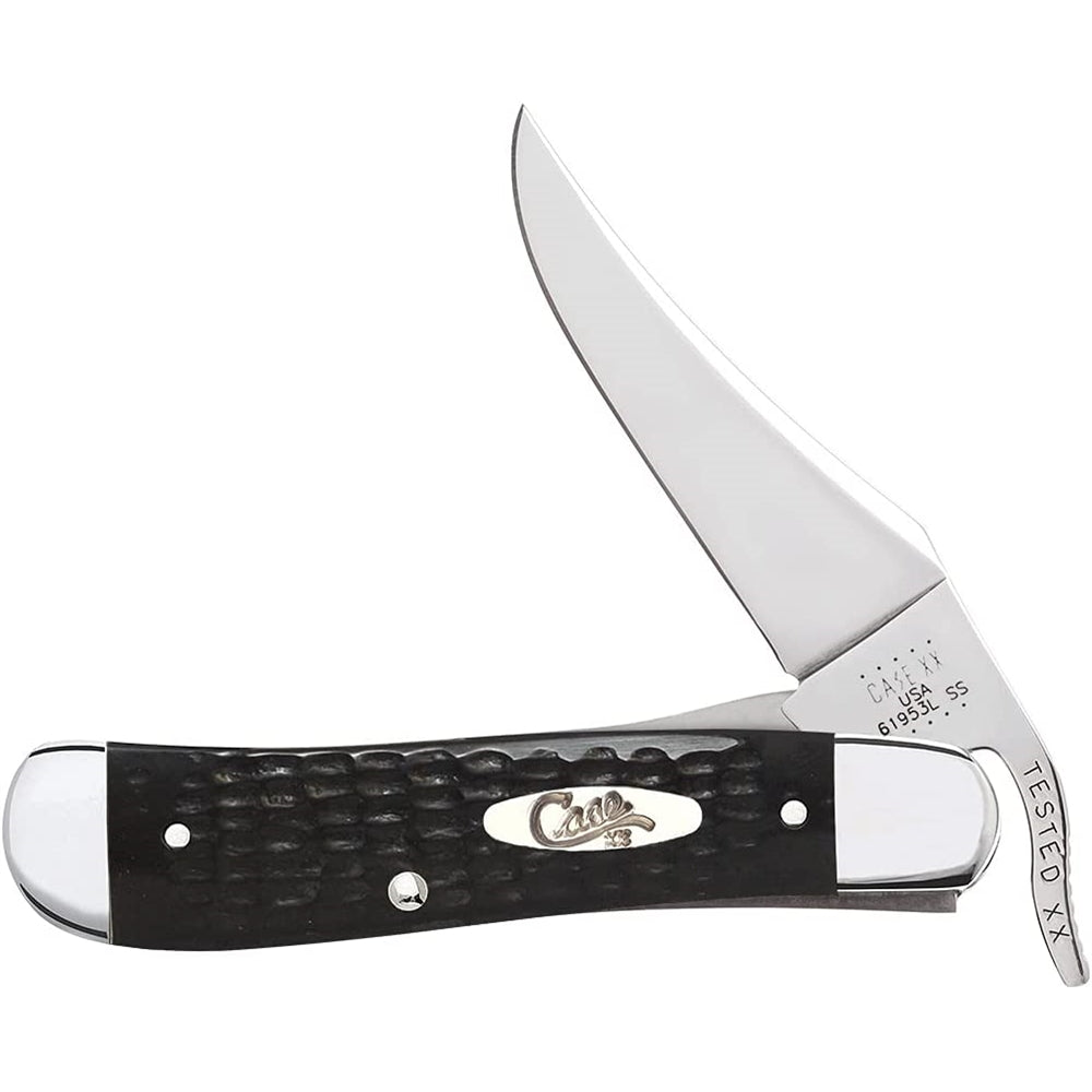 Cuchillo de bolsillo negro sintético 1.4 pulgadas