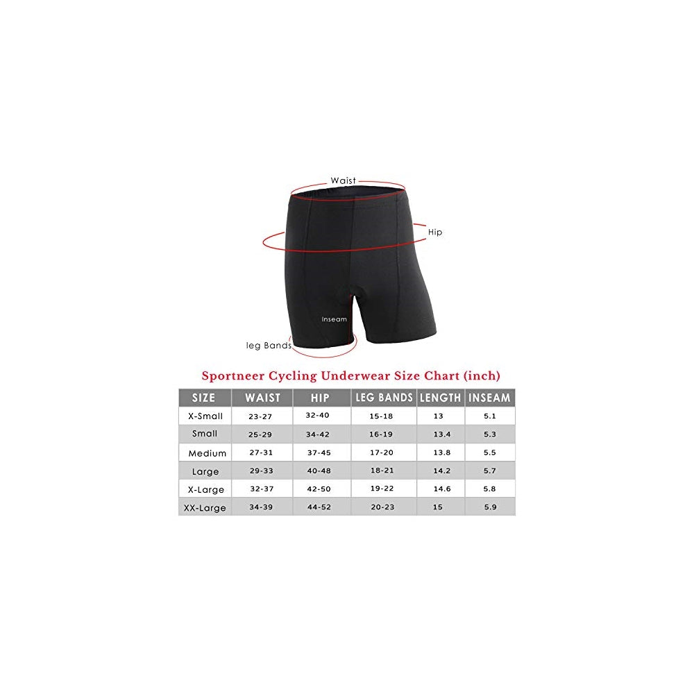 Shorts de ciclismo acolchada 3D para mujer talla XS