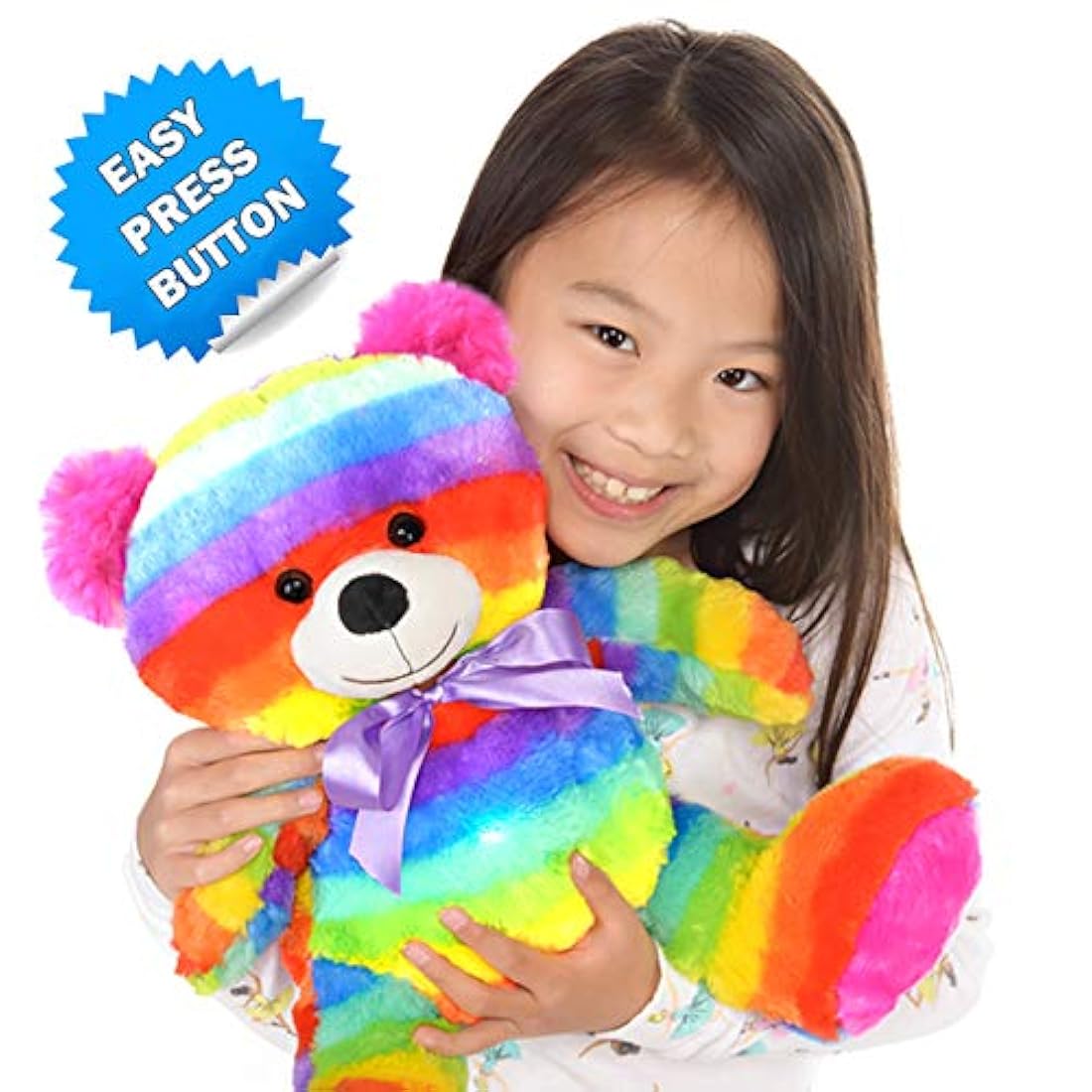 Oso de peluche luminoso con luz LED, juguete para dormir