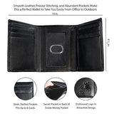 Bull Guard - billeteras de piel auténtica con tres pliegues
