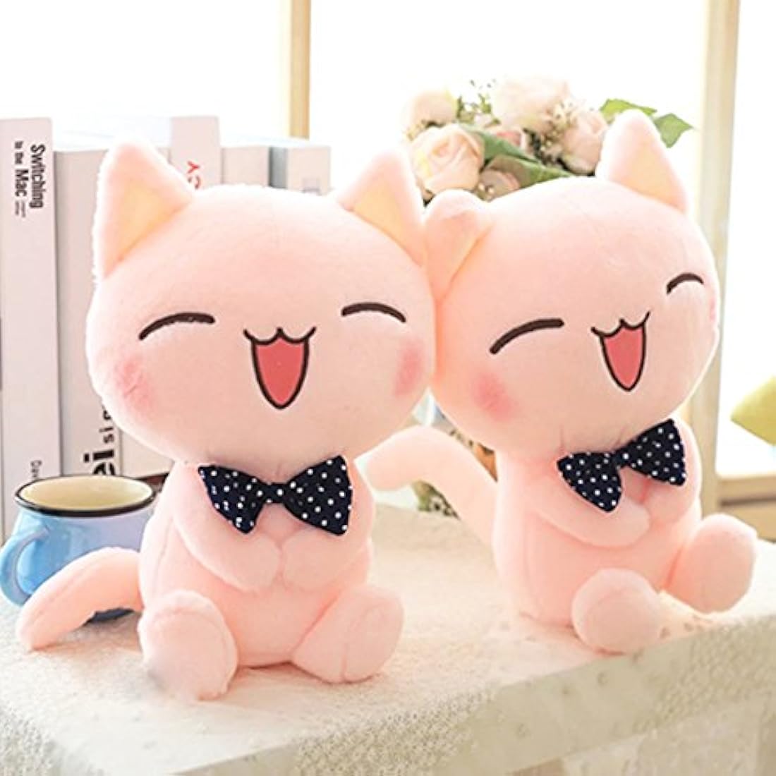 Muñeco de peluche, gato de 11 pulgadas, color rosa