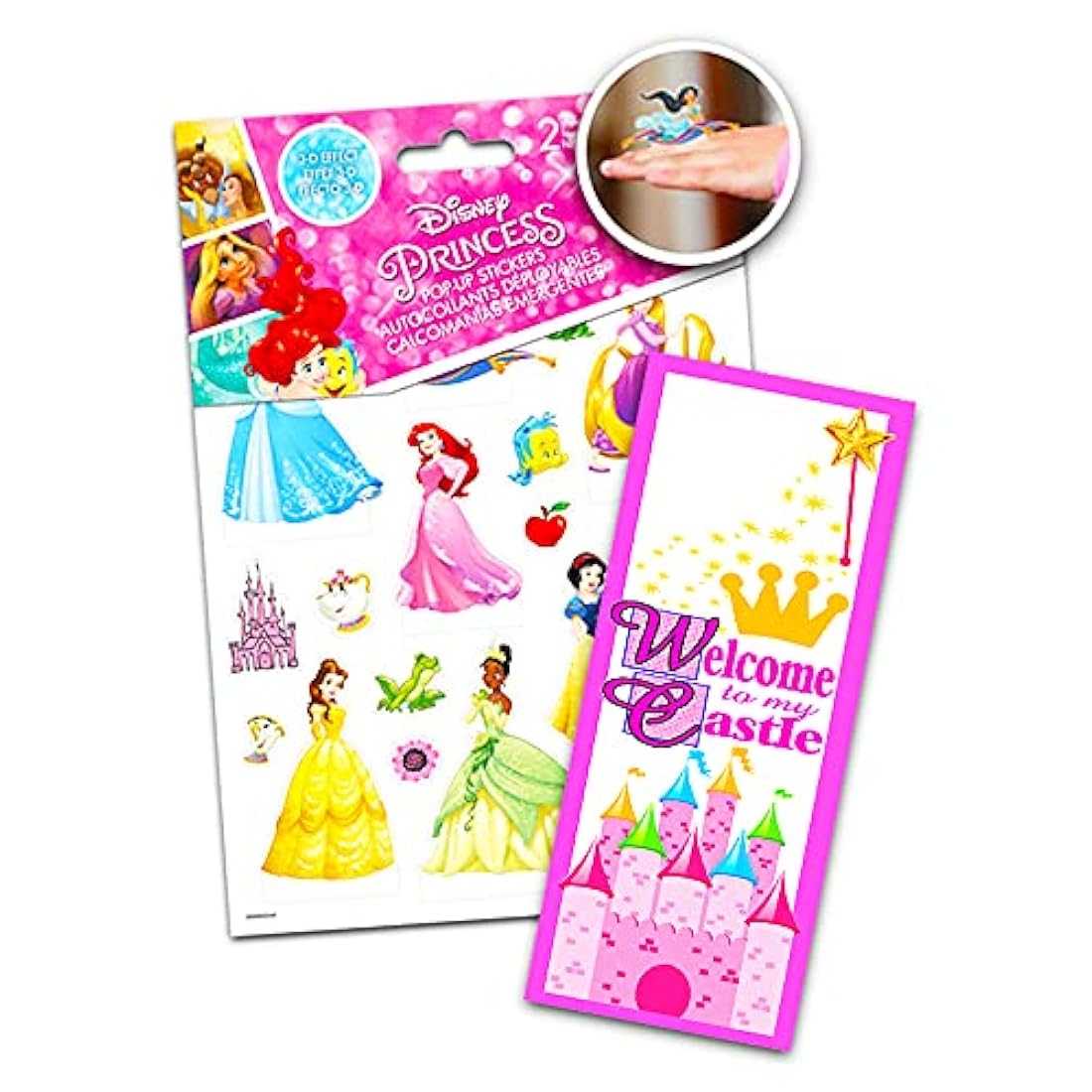 Disney Princess lonchera, 48 pegatinas para rompecabezas