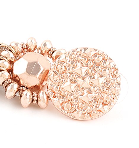 Pendientes colgantes con botón de Cassandra (oro rosa)
