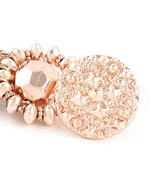 Pendientes colgantes con botón de Cassandra (oro rosa)