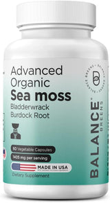 Suplemento de Musgo de Irlanda, Búlderwrack y Bardana 1405mg