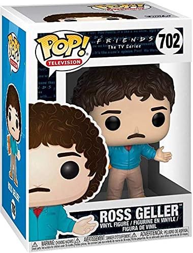 Figura Funko Pop Ross Geller - 80's Hair, 3.75 pulgadas, protector