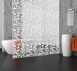 Panel decorativo colgante de PVC color blanco/12 piezas.