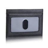 Cartera de piel flexible con ventana de identificación