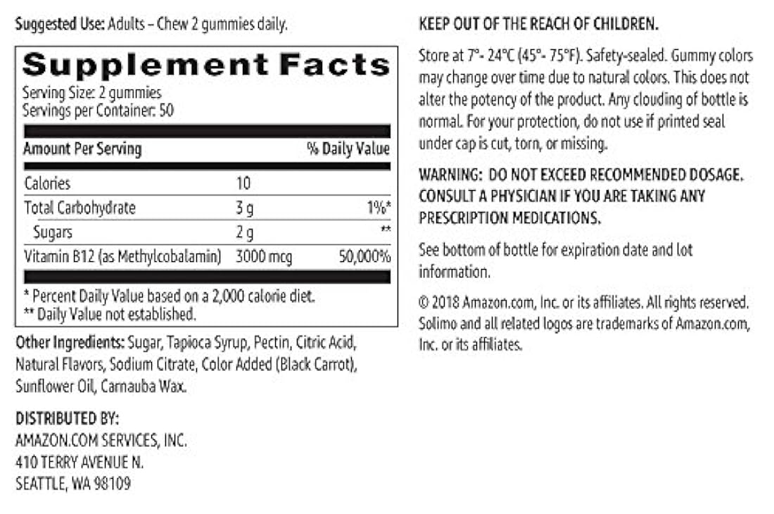 Vitamina B12 3000mcg Gommies, SMARA-HPC-4789, B12