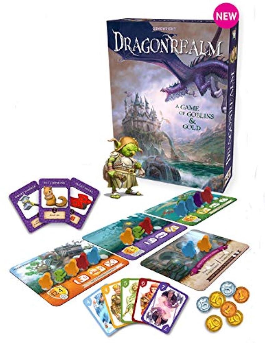 Gamewright Dragonrealm - Un juego de duendes y oro, Sencillo