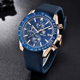 Reloj de pulsera elegante para hombre, correa de silicona
