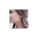 Pendientes de plata de ley con doble circonita cúbica