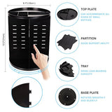 Organizador de maquilla rotativo Eloki 360, Negro