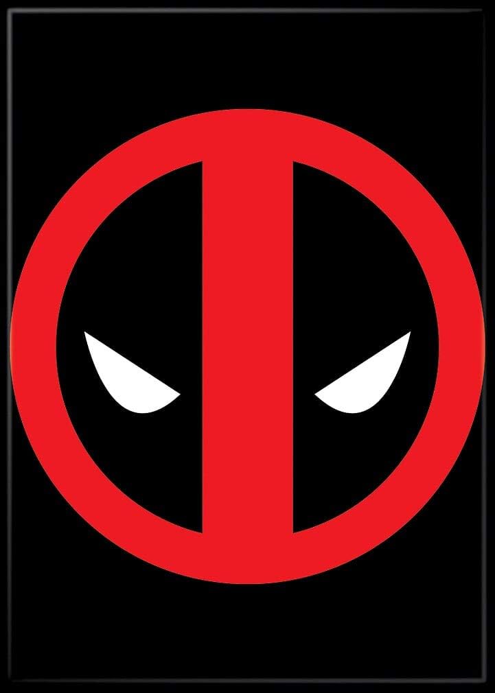 Imán para refrigeradores y lockers, logo Deadpool 2.5 x 3.5