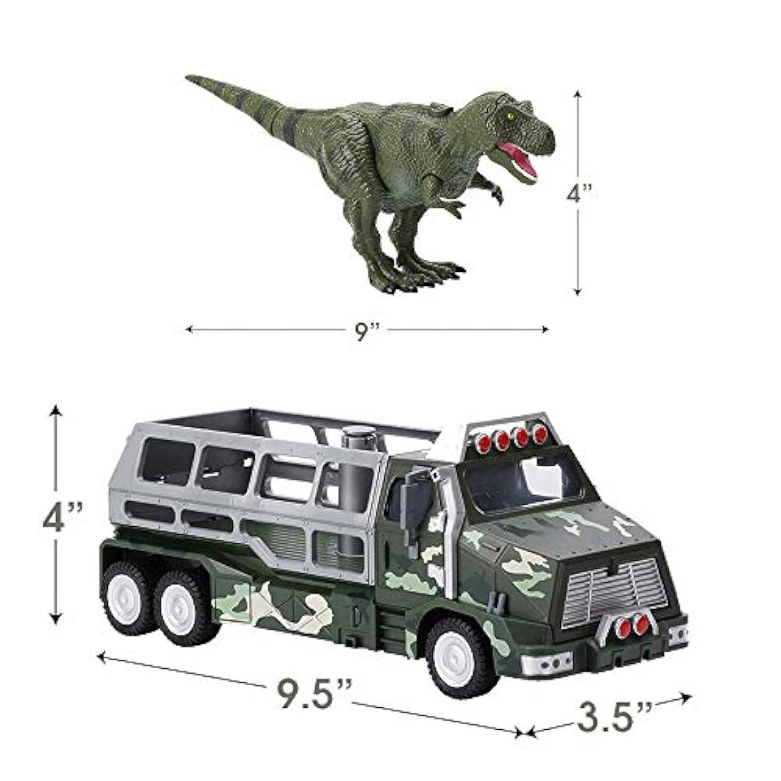 Juego de dinosaurios de juguete para niños y niñas (9.1 in)