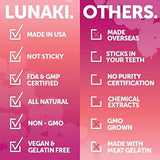 Lunaki Biotin - Gomitas para piel y uñas con vitamina C y E, veganas sin OMG, sin jarabe de maíz, promueve el colágeno natural, la queratina y el crecimiento del cabello, suministro de 30 días