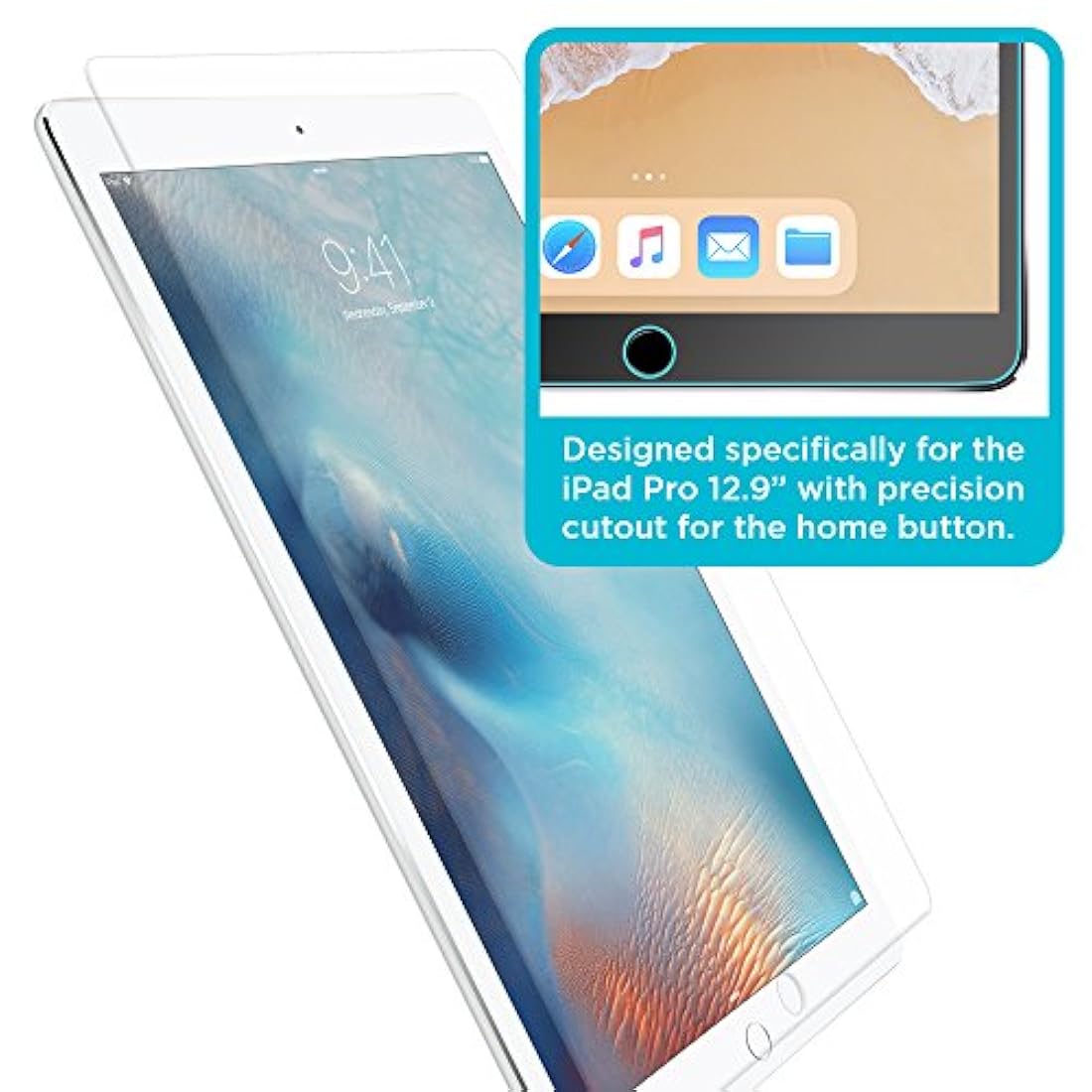 Tech Armor iPad Pro protector de monitor de vidrio balístico
