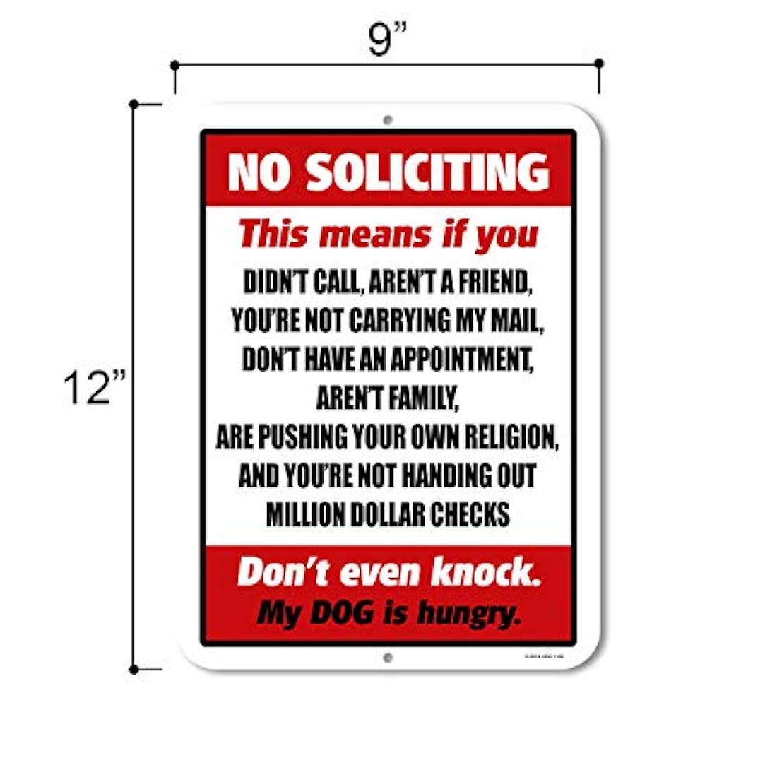 diseño de texto en inglés "No Soliciting"