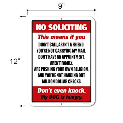 diseño de texto en inglés "No Soliciting"