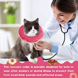 BINGPET Lindo collar de recuperación de donas para gatos y cachorros, suave y ajustable, protector de cuello en E para mascotas después de la cirugía, apto para gatitos, perros pequeños