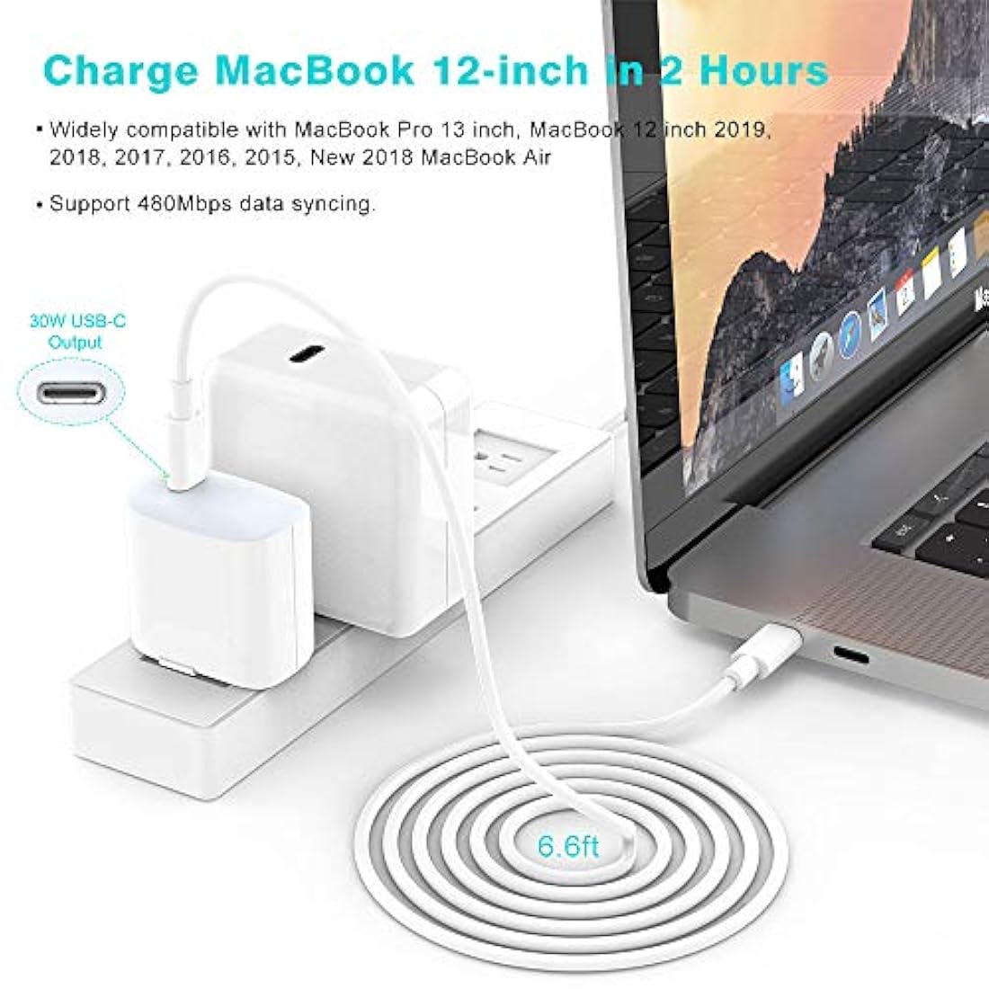 Cargador USB C de 30 W