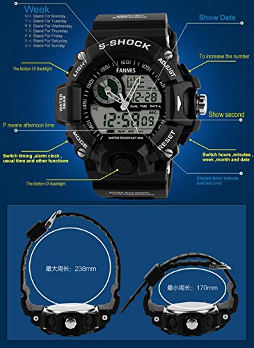Relojes deportivos analógicos digitales de doble pantalla