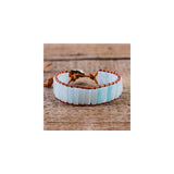 Pulseras y tobilleras de piel con forma de tubo de cristal