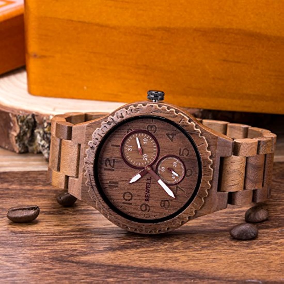 Reloj de madera para hombre