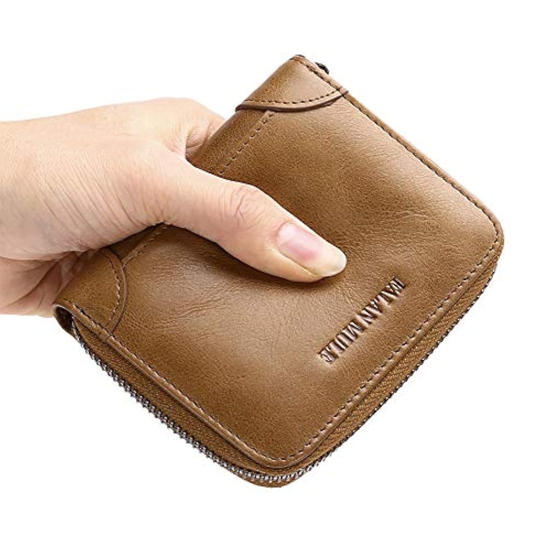 FALAN MULE Carteras para hombres de cuero genuino corto