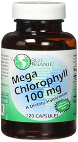 World Organics 100 mg Mega clorofila, 120 unidades