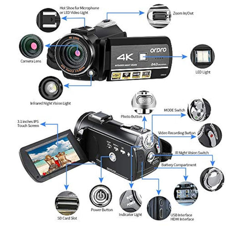 Videocámara 4k Marca ORDRO