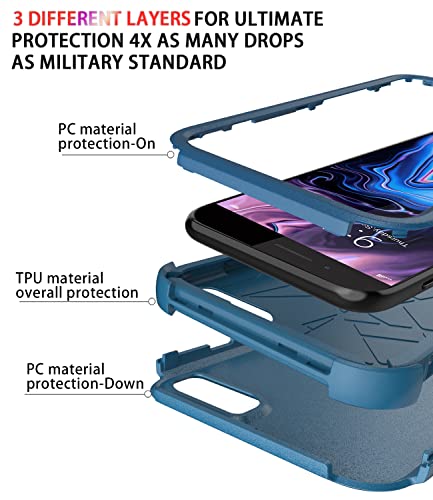 Diverbox Funda para iPhone 8 Plus, iPhone 7 Plus [a prueba de golpes] [a prueba de gotas] [a prueba de polvo], funda de protección resistente para Apple iPhone 8 Plus y 7 Plus (azul)