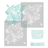 Plantilla para pared con diseño de palmeras para pintar paredes