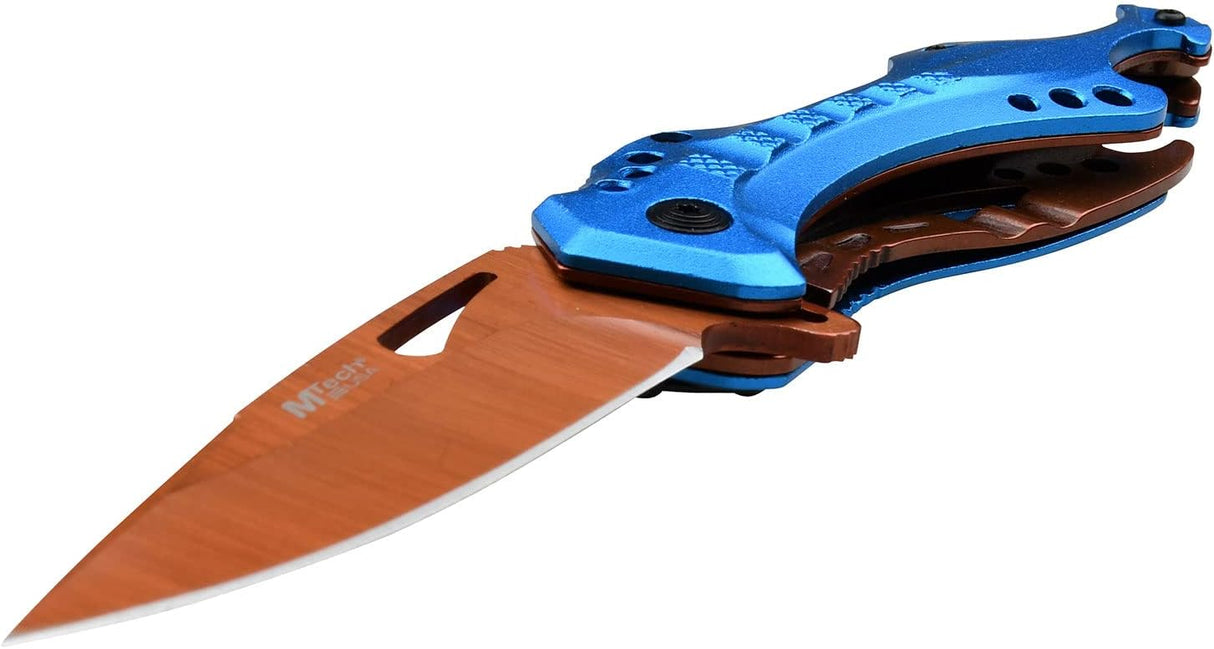 Cuchillo plegable táctico asistido por resorte MT-A705