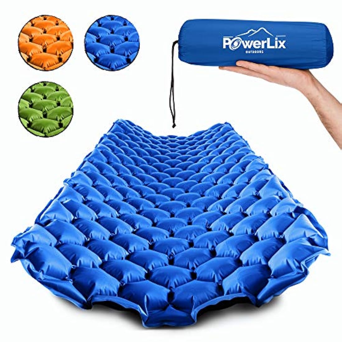 POWERLIX - Colchoneta hinchable ultraligera para camping